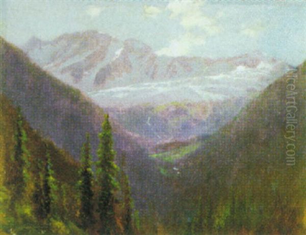 Mount Bonney, Selkirks Oil Painting by Frederic Marlett Bell-Smith