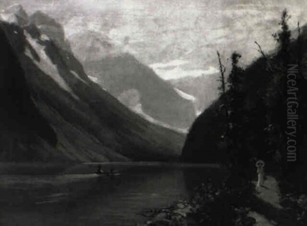 Lake Louise Oil Painting by Frederic Marlett Bell-Smith