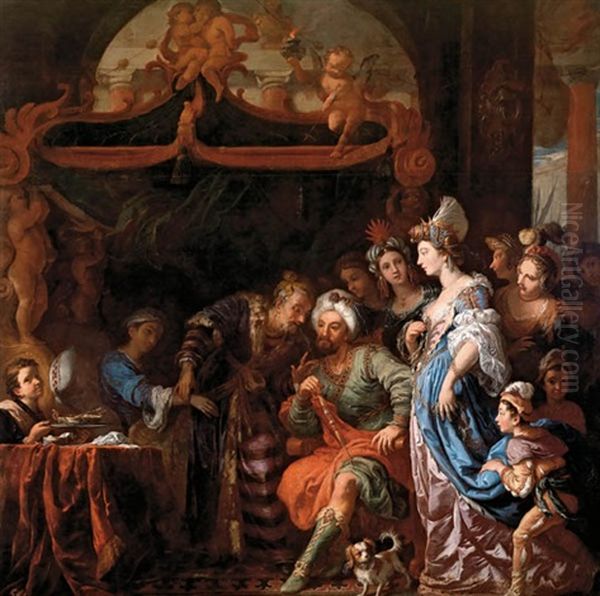 Antiochus Und Stratonike Oil Painting by Antonio Bellucci