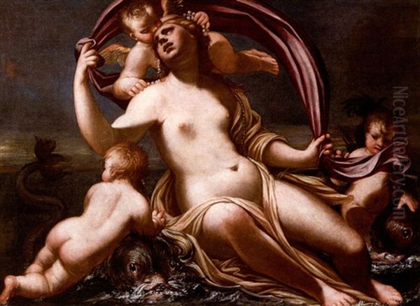 Le Triomphe D'amphitrite Oil Painting by Antonio Bellucci