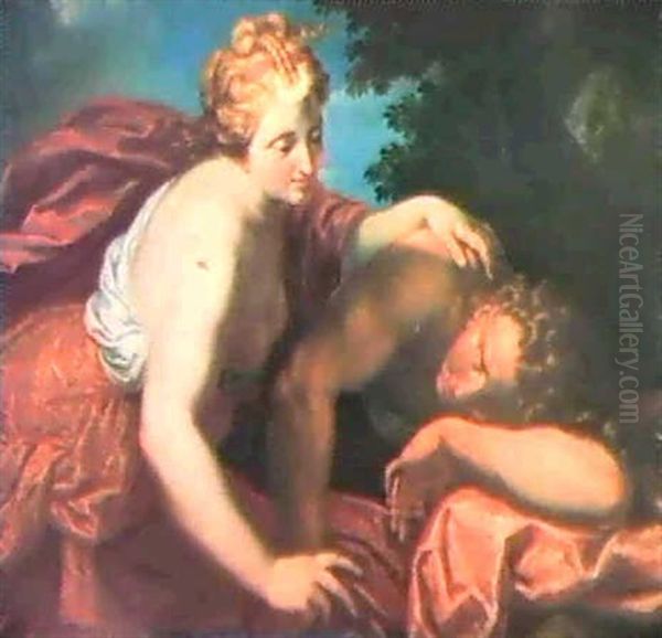 Diana Ammira Endimione Oil Painting by Antonio Bellucci