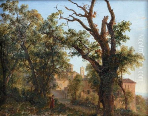 Paysage D'italie Oil Painting by Louis Josephine S. de Belmont