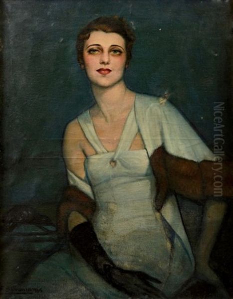 Portrait Presume De La Princesse Baba Faucigny Lussinge by Federico Beltran Masses