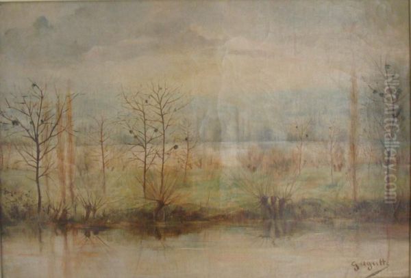 Bord De Riviere Oil Painting by Georgette Agutte