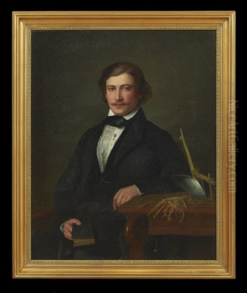 Portrait Of A Gentleman Oil Painting by Heinrich Beltz