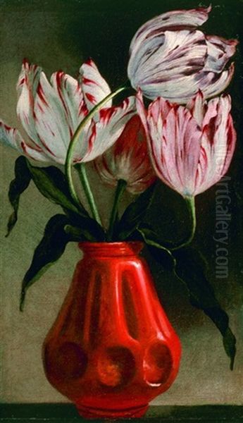 Vase Mit Tulpen Oil Painting by Andrea Belvedere