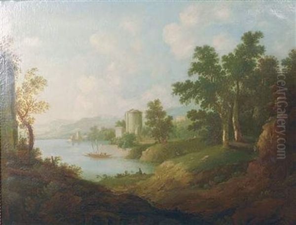 Paysage Anime Oil Painting by Georg Christoph Gottlieb von Bemmel the Younger