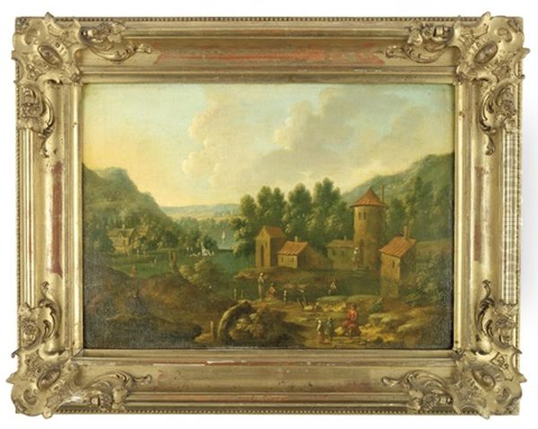 Landschaft Mit Figurlicher Staffage Oil Painting by Willem Van Bemmel