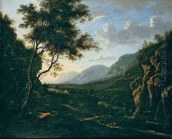 Gebirgslandschaft Oil Painting by Willem Van Bemmel