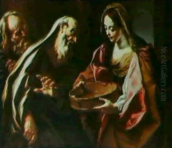 The Vestal Virgin Tuccia Oil Painting by Giovanni Battista Benaschi