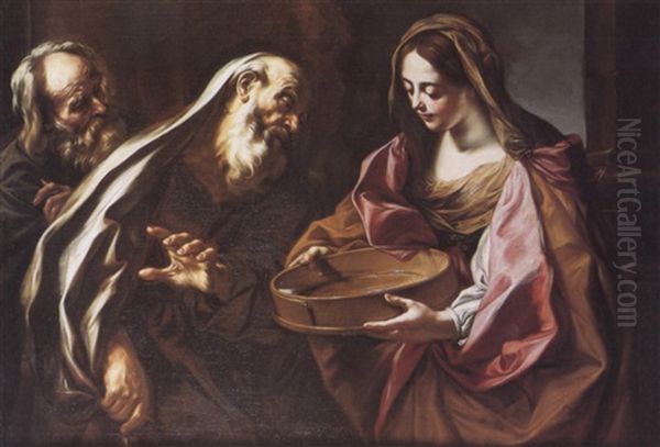 The Vestal Virgin Tuccia Oil Painting by Giovanni Battista Benaschi