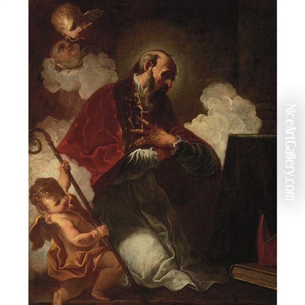 Saint Augustine Oil Painting by Federico Bencovich