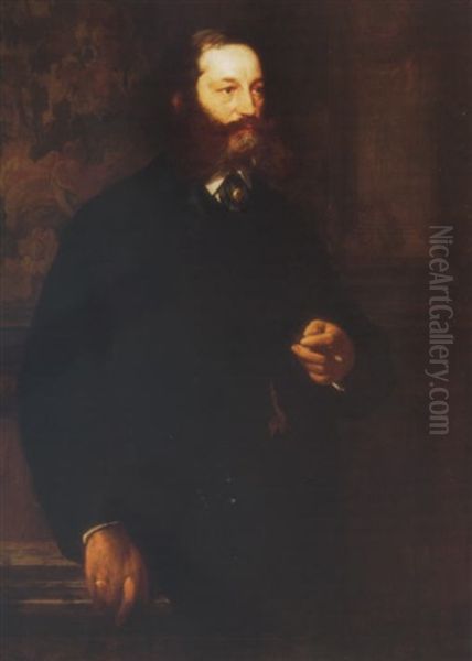 Diplomata Portreja (portrait Of A Diplomat) Oil Painting by Gyula von (Julius de) Benczur