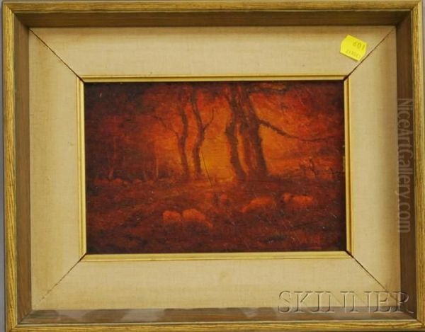 The Sunset's Reddening Glow Oil Painting by Henry Hammond Ahl