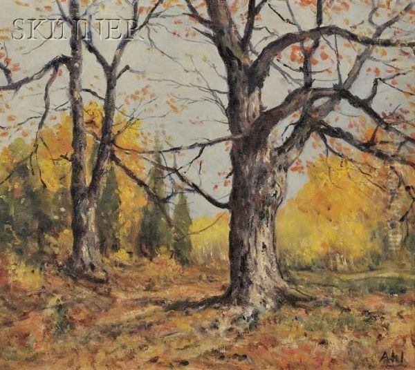 Late Autumn Oil Painting by Henry Hammond Ahl