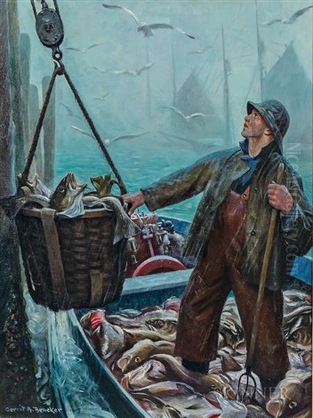 Provincetown Daily Catch Oil Painting by Gerrit Albertus Beneker