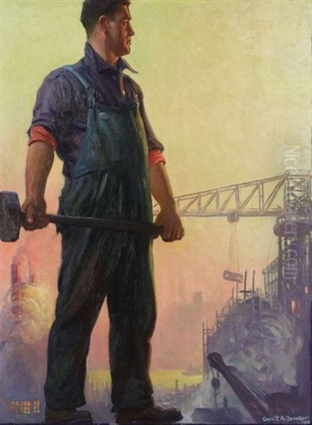 The Builder Oil Painting by Gerrit Albertus Beneker