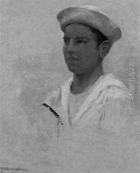 Portrait Of A Young Sailor Oil Painting by Gerrit Albertus Beneker