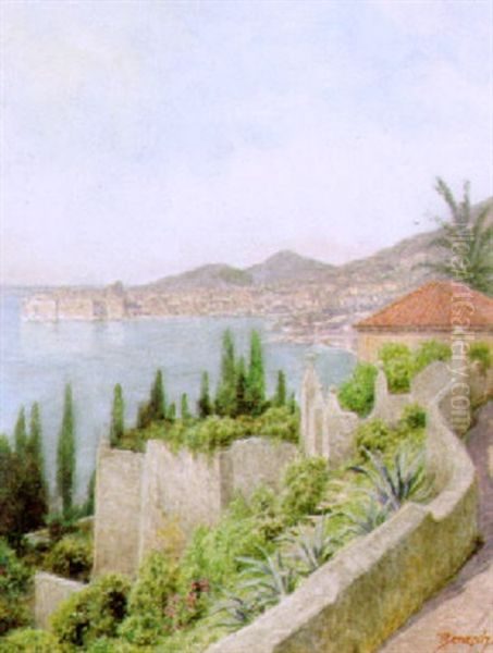 Ansicht Von Dubrovnik Oil Painting by Josef Ferdinand Benesch