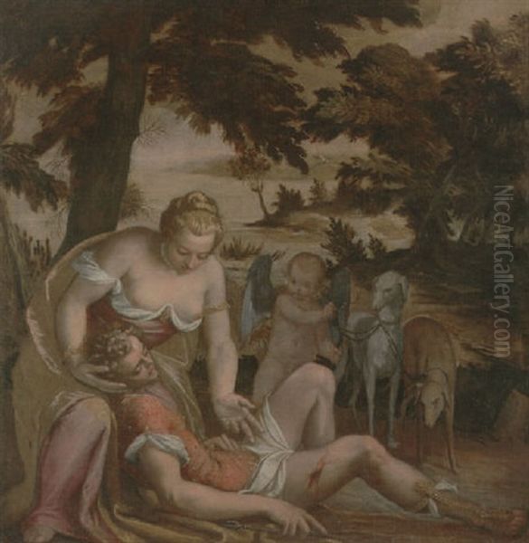 The Death Of Adonis Oil Painting by Luigi [Alvise] (Dal Friso) Benfatto