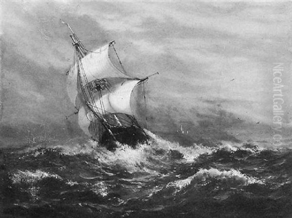 Off Cape Race Oil Painting by Samuel Green Benjamin