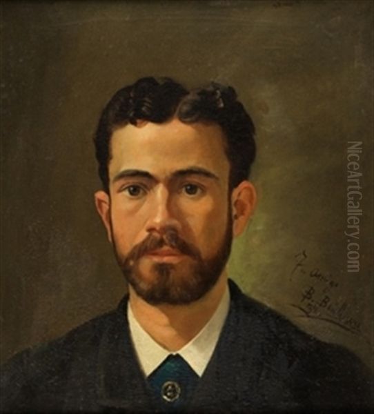 Retrato De Joven Oil Painting by Blas Benlliure Gil