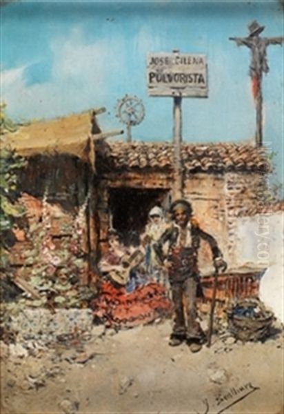 Polvorista Oil Painting by Jose Benlliure Y Gil