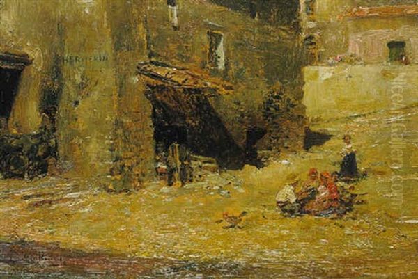 Herreria De Pueblo Oil Painting by Jose Benlliure Y Ortiz