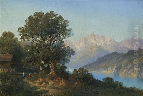 Landscape Oil Painting by Hermann Bennekenstein