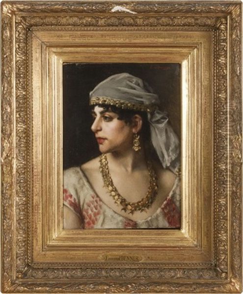 Femme Orientale Avec Bijoux Oil Painting by Emmanuel Benner