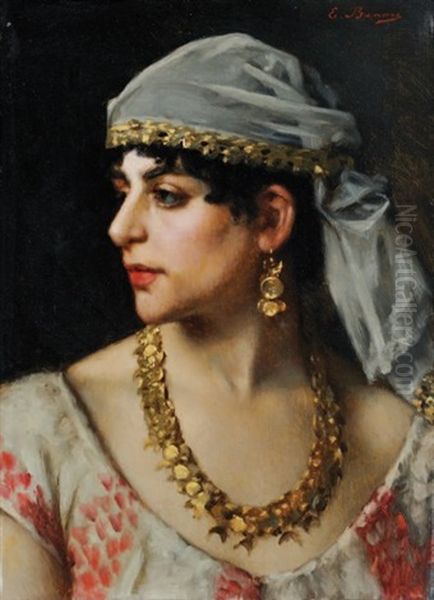 Portrait D'une Orientale Oil Painting by Emmanuel Benner