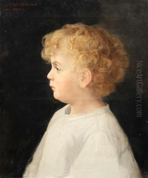 Portrait De Pierre Schoen Enfant Oil Painting by Jean Benner