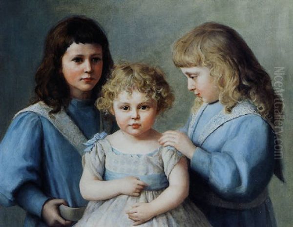 Portrait De Famille Oil Painting by Jean Benner