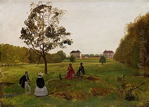 Ekolsunds Slott Oil Painting by Carl Stefan Bennet