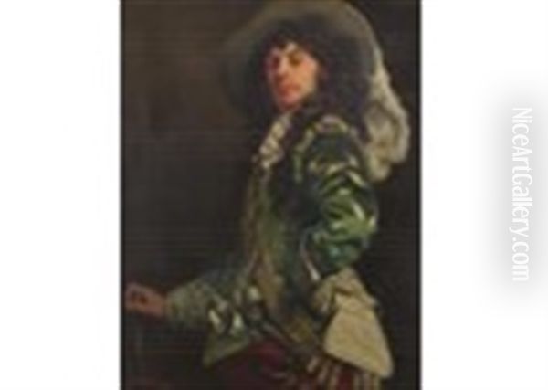 Portrait Of A Cavalier Oil Painting by Frank Moss Bennett