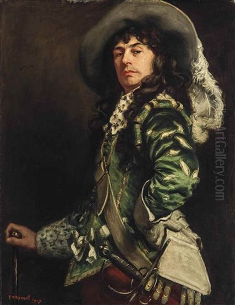 The Dashing Cavalier Oil Painting by Frank Moss Bennett