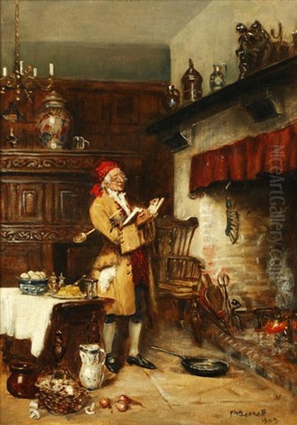 Preparing The Omelette Oil Painting by Frank Moss Bennett