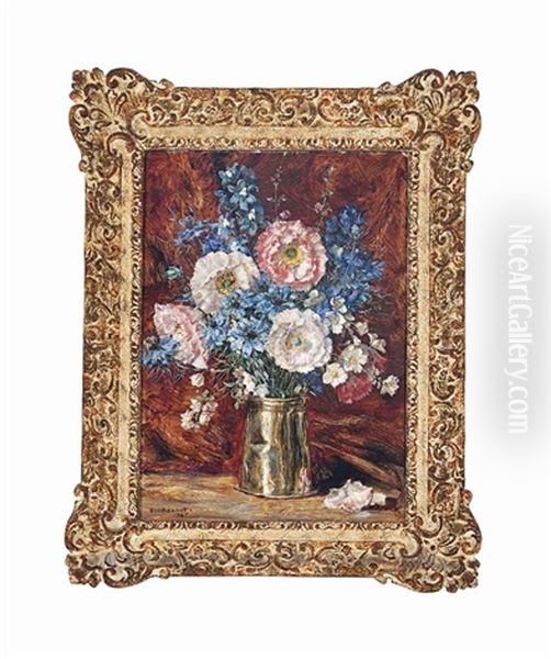 Summer Flowers Oil Painting by Frank Moss Bennett