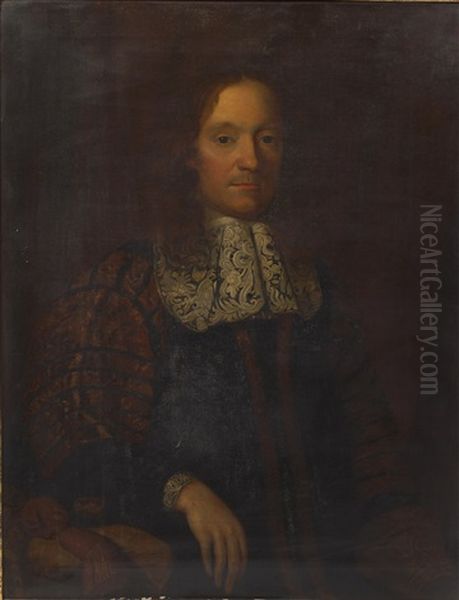 Portrait Of Arthur Annesley, First Earl Of Anglesey Oil Painting by Frank Moss Bennett