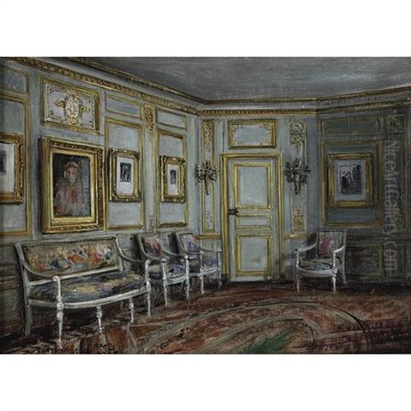 A Room Interior At Fontainebleau Oil Painting by Frank Moss Bennett