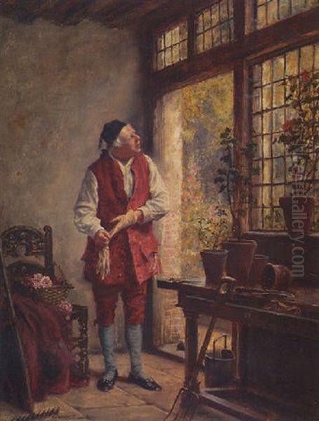 The Gardener Oil Painting by Frank Moss Bennett