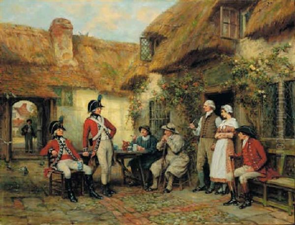 The King's Arms Oil Painting by Frank Moss Bennett