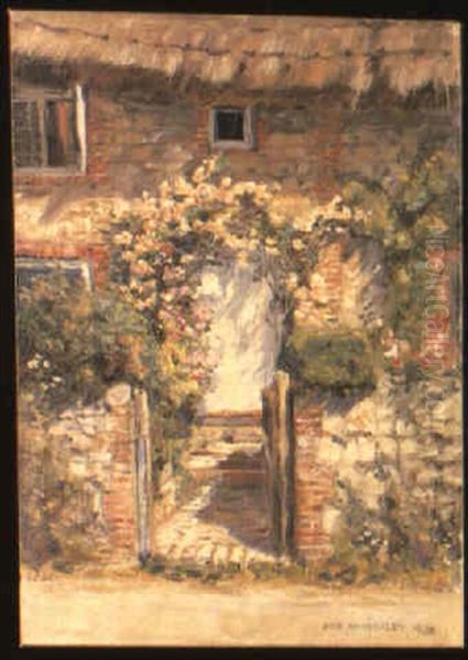 Cottage Door, Amberley Oil Painting by Frank Moss Bennett