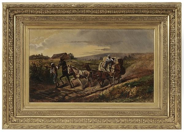 Carting Cotton Oil Painting by John Bennett