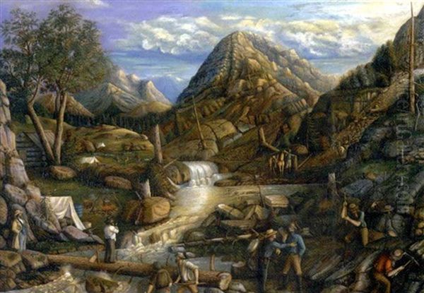 Miner's Camp, Utah Oil Painting by John Bennett