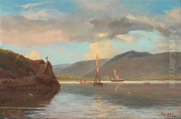 Kystlandskap Fra Mandal Oil Painting by Johan Jakob Bennetter