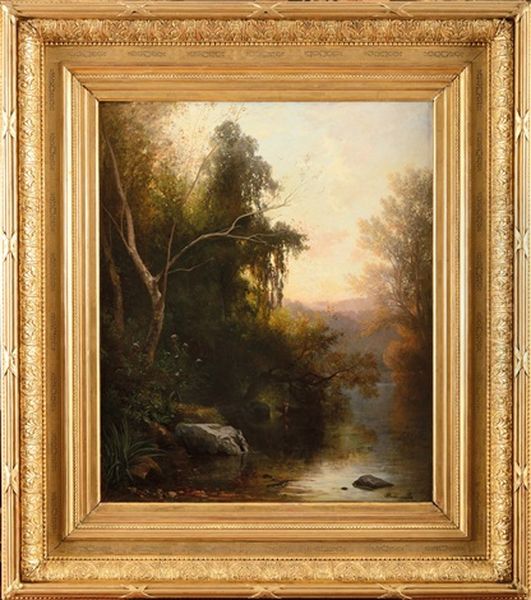 Souvenir Du Lac Nemi Oil Painting by Jean Achille Benouville