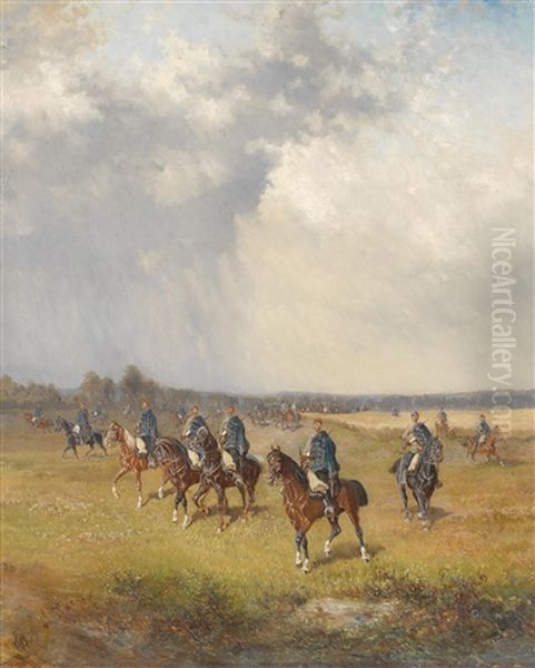 Ungarische Husaren Oil Painting by Alexander Ritter Von Bensa