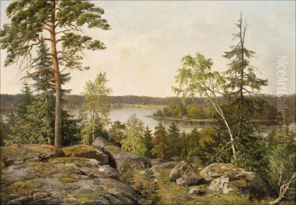 Kesapaiva Nakoalapaikalla Oil Painting by Fredrik Ahlstedt