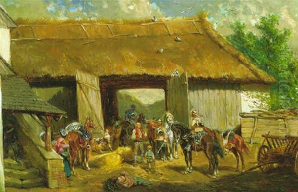 Die Einquartierung Oil Painting by Alexander Ritter Von Bensa